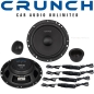 Preview: Crunch DSX-6.2E 16,5cm 2-Wege Komponenten Lautsprecher Flach 165mm 200 Watt DSX6.2E