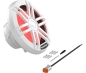 Preview: Rockford M1 Color Optix Marine Subwoofer 25cm 1200 Watt M1D2-10 weiß schwarz mit LED-Beleuchtung