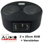 Preview: Audio System Subframe M10-2 active EVO 2 x 25cm Aktivsubwoofer für Reserveradmulde 500 Watt M-10-2 + Verstärker