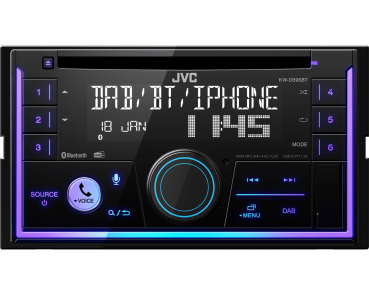 JVC KW-DB95BT mit DAB+ Antenne Autoradio Bluetooth digital Radio 2-DIN