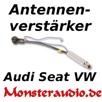 Antennenverstärker 12 Volt Phantomeinspeisung für AUDI SEAT VW ... Antennenadapter ISO-ISO Winkel