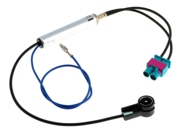 Antennenadapter Phantomeinspeisung FAKRA M doppelt auf ISO M 12Volt