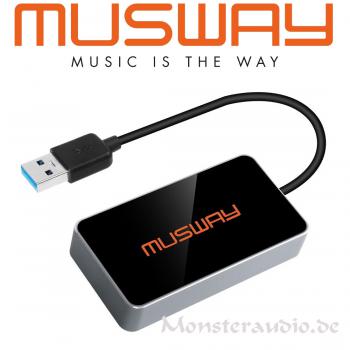 Musway BTA USB Bluetooth Dongle für Verstärker Audiostreaming und App-Anbindung