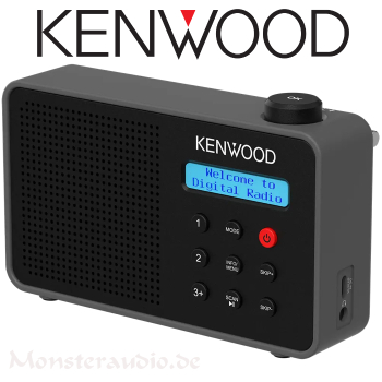Kenwood CR-M25DAB-B tragbares DAB+ FM UKW Radio ASA-Warnfunktion Blueooth mit Akku 7h CR-M25DAB