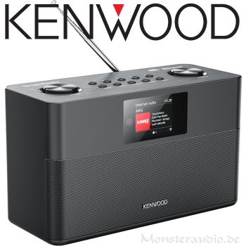 Kenwood WiFi Internetradio DAB+ FM UKW Stereo Blueooth Lautsprecher Küchenradio TFT schwarz CR-ST100S-B