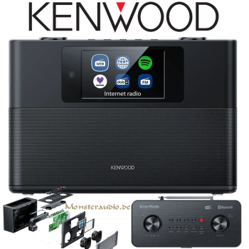 Kenwood WiFi Internetradio DAB+ FM UKW Stereo Blueooth Lautsprecher Küchenradio TFT schwarz CR-ST200S-B