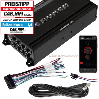 Crunch CRE400.4DSP 4-Kanal Verstärker mit 6-Kanal DSP