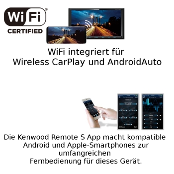 Kenwood DMX-7722DABS 2-DIN Autoradio mit WiFi apple carplay android auto Touchmonitor DAB+ DMX7722DABS