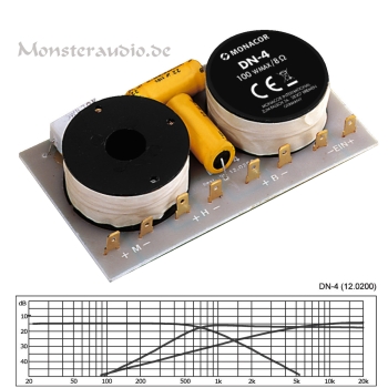 Monacor DN-4 3-Wege-Frequenzweiche für 8 Ω Ohm