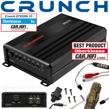 Crunch GTX2250.1D 1-Kanal Verstärker digital Endstufe GTX-2250.1D