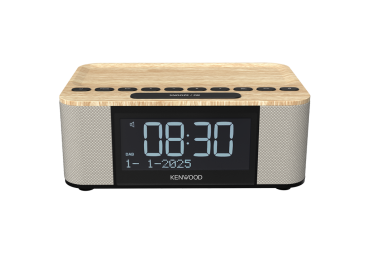 Kenwood CR-ST55DAB-M Radiowecker mit ASA Warnfunktion DAB+ FM UKW Radio Blueooth USB AUX-IN CRST55DAB holzoptik