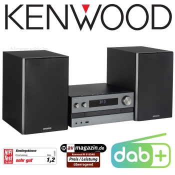 Kenwood M-918DAB-H Stereoanlage mit DAB FM UKW Blueooth USB CD Heim-Audio kompakt M918DAB