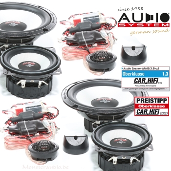 Audio System M165/3 EVO2 3-Wege Lautsprecher 16,5cm + 10cm + 2,5cm