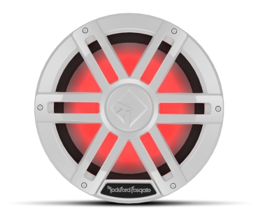 Rockford M1 Color Optix Marine Subwoofer 30cm 1200 Watt M1D2-12 weiß mit LED-Beleuchtung