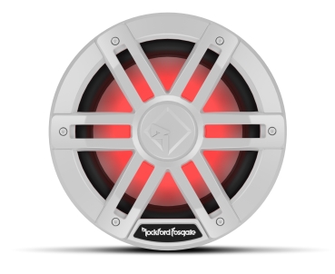 Rockford M1 Color Optix Marine Subwoofer 25cm 1200 Watt M1D4-10 weiß mit LED-Beleuchtung