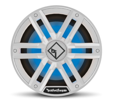 Rockford M2 Color Optix Marine Subwoofer 30cm 1600 Watt M2D4-12S weiß mit LED-Beleuchtung