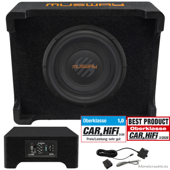 Musway MF110A 25cm Aktivsubwoofer downfire Sub + Verstärker 650 Watt MF-110A