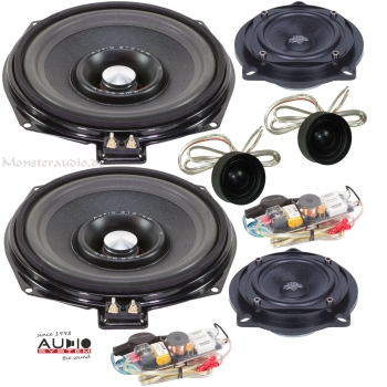 Audio System MFIT BMW UNI EVO3 340 Watt 3-Wege-Set Subwoofer Lautsprecher BMW E- und F-Modelle