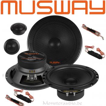 Musway MS-6.2C 16,5cm 2-Wege Komponenten Lautsprecher 165mm MS6.2C 200 Watt