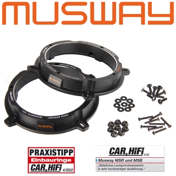 Musway MSR-HYKI1 Aluminium Lautsprecher Ringe für Hyundai Kia