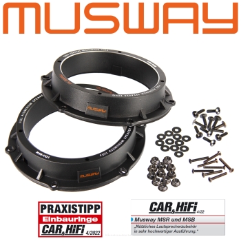 Musway MSR-VO1 Aluminium Lautsprecher Ringe für VAG Audi Seat Skoda VW