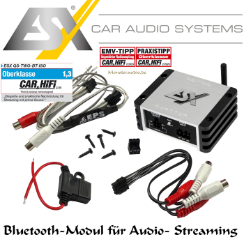 ESX QS-TWO-BT 2-Kanal Nano Digital Verstärker mit Bluetooth Mini Endstufe QSTWO-BT
