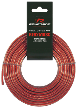 10m Renegade 2,5mm² Lautsprecherkabel CCA Kabel 2,5qmm Boxenkabel REN2510SC Grundpreis 0,99€/m