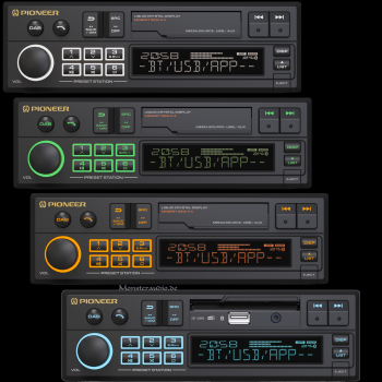 Preview: Pioneer SXT-C10PS Retro Oldtimerradio mit DAB + Antenne Bluetooth Autoradio MP3 USB digital Radio