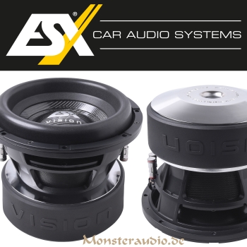 ESX 2500 Watt RMS 5000 MAX Vision VX10PRO High-End Subwoofer 25cm 10" SPL Woofer