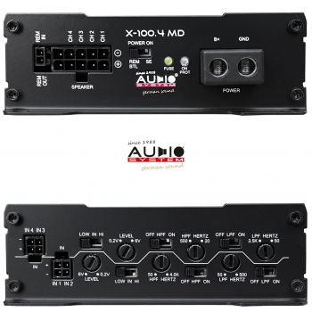 Audio System X-ion X-100.4 MD 4-Kanal Micro Verstärker Endstufe X100.4MD