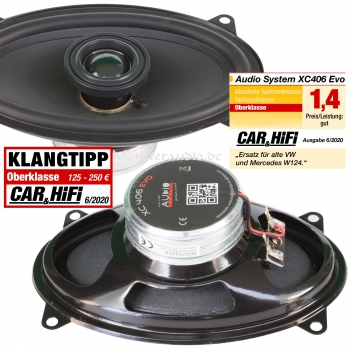 Audio System XC 406 EVO high end 4x6" 10x15cm 2-Wege Koaxial Lautsprecher 220 Watt XC406