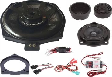 Audio System XFIT BMW UNI EVO3 385 Watt 3-Wege-Set Subwoofer Lautsprecher BMW E- und F-Modelle