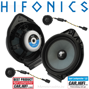 Hifonics ZSO6.2C für Opel Adam Astra J Cascada Insignia Meriva Zafira Mokka Lautsprecher Set ZSO-6.2C