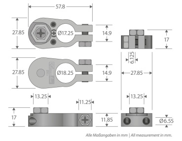Preview: Sinuslive BK1+ Batterieklemme Pluspol KFZ Sinus Live BK1 +