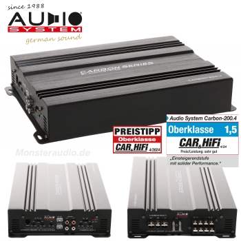 Audio System Carbon-200.4 4-Kanal Verstärker Endstufe Carbon 200.4