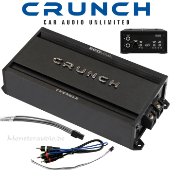 Crunch CRE380.2 digitaler mini 2-Kanal-Verstärker CRE-380.2