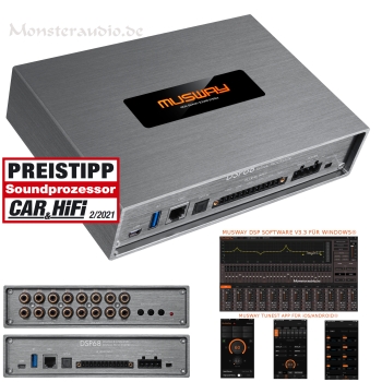 Musway DSP68 8-Kanal DSP digitaler Soundprozessor DSP 68