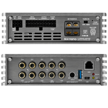 Preview: Musway M4nano 512K 4-Kanal Micro Verstärker Endstufe mit 8-Kanal DSP M4 Nano