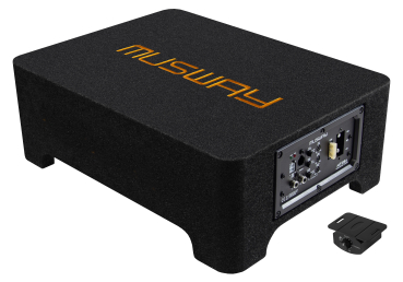 Preview: Musway MF108A 20cm Aktivsubwoofer downfire Sub + Verstärker 450 Watt MF-108A