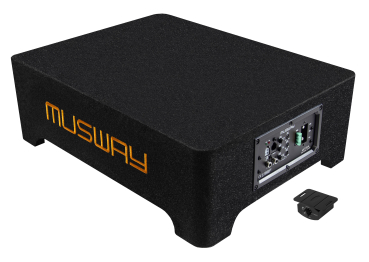 Preview: Musway MF110A 25cm Aktivsubwoofer downfire Sub + Verstärker 650 Watt MF-110A