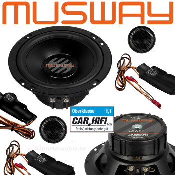 Musway ML-6.2E 16,5cm 2-Wege Komponenten Lautsprecher 200 Watt 165mm ML6.2E