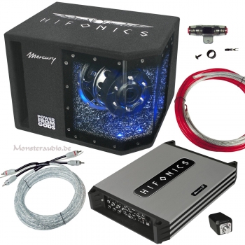 Hifonics MBP1000.4 Soundpaket Subwoofer Endstufe Kabel Auto Set komplette Anlage MPB-1000.4