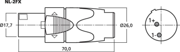 Monacor NL-2FX NEUTRIK-SPEAKON-Stecker