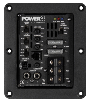 ESX POWER4 460 Watt Mini Einbau-Verstärker Digital Endstufe für Aktivsubwoofer Power 4