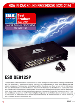 Preview: ESX QE812SP high end full hd audio player mit 12-Kanal DSP