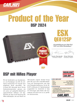 Preview: ESX QE812SP high end full hd audio player mit 12-Kanal DSP