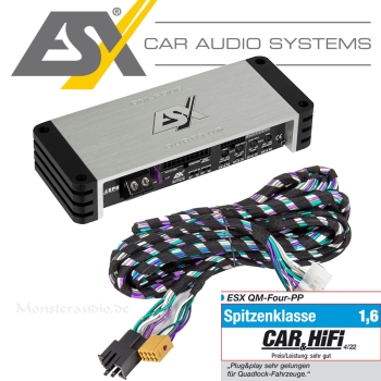 ESX QM-FOUR-PP plug&play mini 4-Kanal Digital Verstärker Endstufe Quantum QM FOUR PP