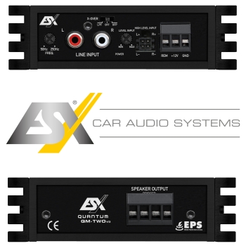 Preview: ESX Quantum QM-TWOv3 Mini 2-Kanal Verstärker digital Endstufe QM TWO v3
