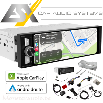 ESX VMX601DAB 1-DIN-Radio mit 16cm 6,3" Display DAB + Bluetooth Autoradio digital für apple carplay android auto