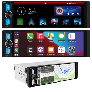 Preview: ESX VMX601DAB 1-DIN-Radio mit 16cm 6,3" Display DAB + Bluetooth Autoradio digital für apple carplay android auto